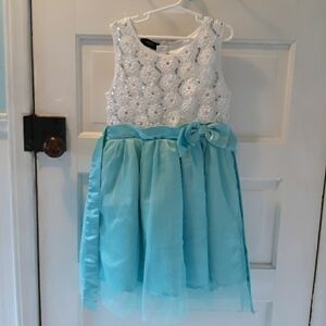 Holiday Editions large blue white formal dress